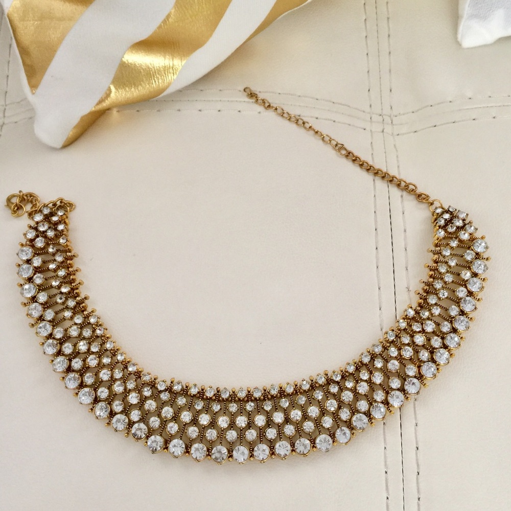 Statement Crystal Rhinestone Necklace - Picture 7 of 7